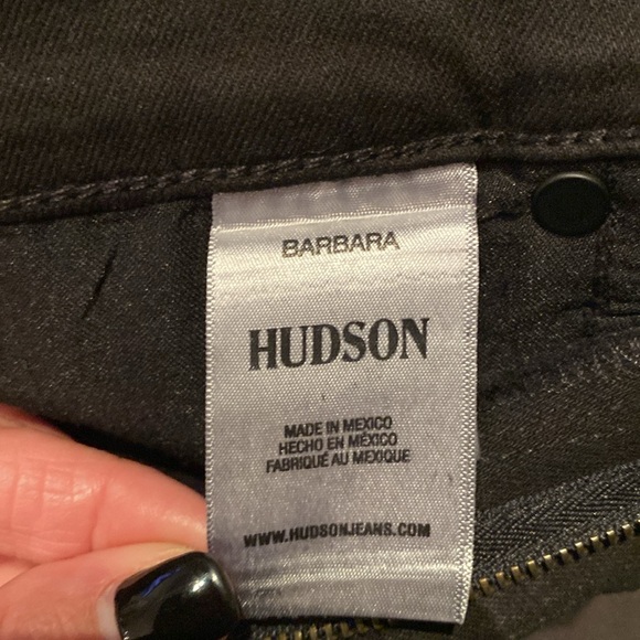 Hudson jeans, Barbara Coated High Waist Ankle Straight Leg Jean, 27, blackEUC - Picture 4 of 12